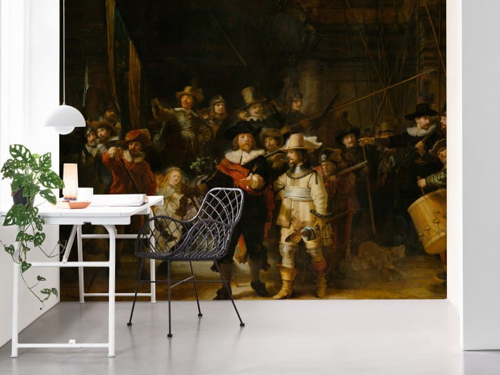 BN 30587 Famous Painters The Night Watch - De nachtwacht by Rembrandt van Rijn - mural z motywem strzelców