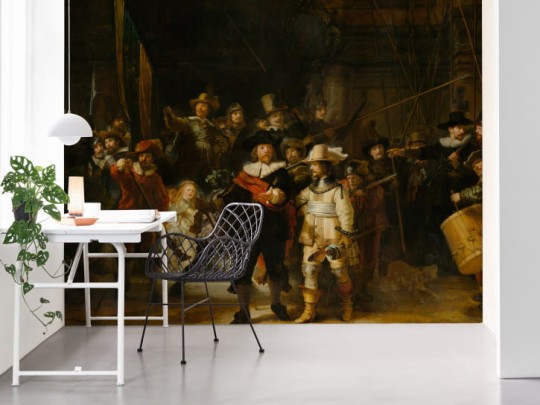 BN 30587 Famous Painters The Night Watch - De nachtwacht by Rembrandt van Rijn - mural z motywem strzelców
