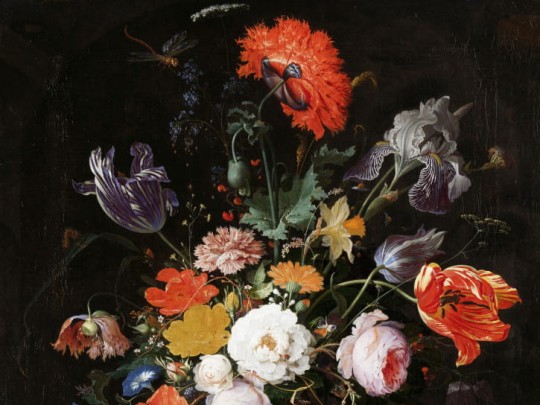 BN 30729 Famous Painters Still Life with Flowers and a Watch by Mignon - mural z motywem kwiatów