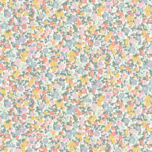 Casadeco 89216212 Flower Market Pansy - tapeta w drobne kwiaty