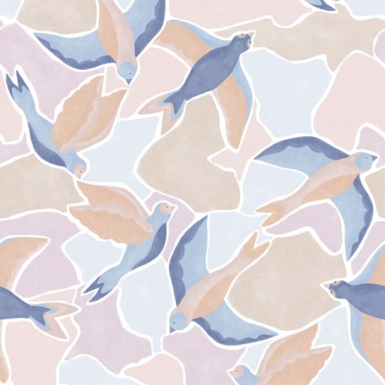 Casadeco 88996404 Wonderwalls Songerie - mural w ptaki