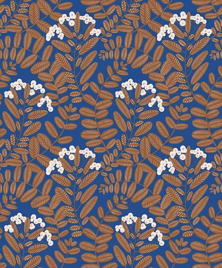 Khroma YSA002 Mysa Bodie Cobalt - tapeta roślinna