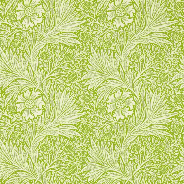 Morris & Co 217090 Cornubia Marigold Sap Green - tapeta w kwiaty
