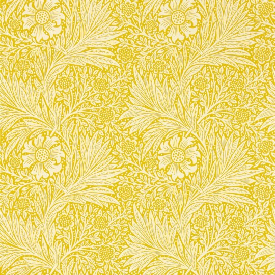 Morris & Co 217091 Cornubia Marigold Yellow - tapeta w kwiaty