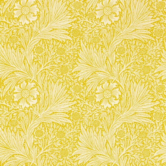 Morris & Co 217091 Cornubia Marigold Yellow - tapeta w kwiaty