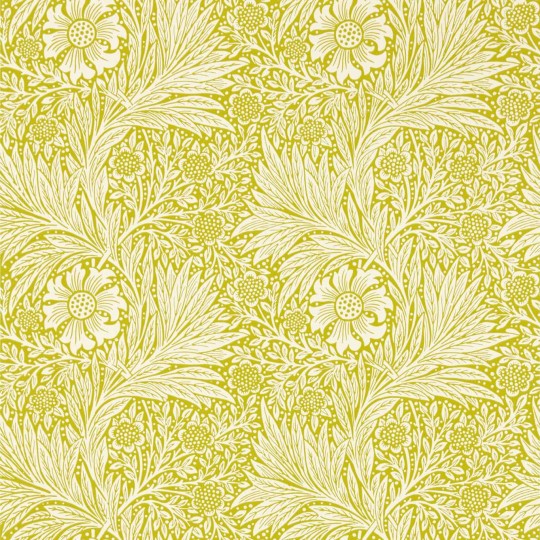 Morris & Co 217092 Cornubia Marigold Chartreuse - tapeta w kwiaty