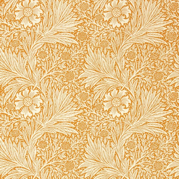 Morris & Co 217093 Cornubia Marigold Orange - tapeta w kwiaty