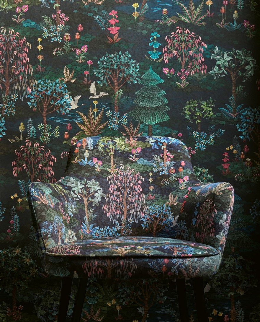Eijffinger 333161 Pip Studio 6 - mural z motywem drzew i ptaków