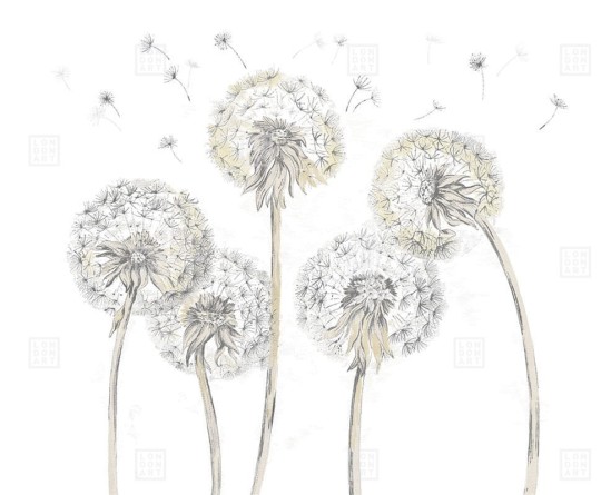 London Art 12SD 03 Iconic Re-edition Snapdragons - mural w dmuchawce