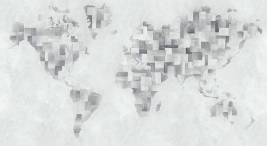 London Art 12IM 06 Iconic Re-edition L'image du Monde - mural z mapą świata