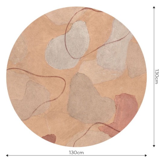 Wall Art Annowa Mortadella - okrągły mural z motywem marmuru