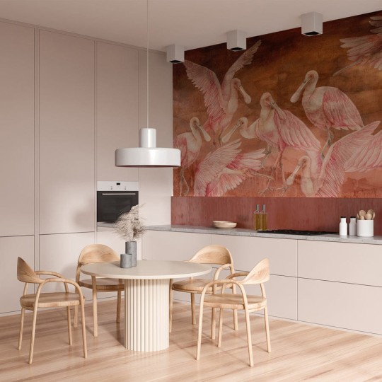 Wall Art Annowa Tempesta Ajaja - mural z motywem ptaków warzęch