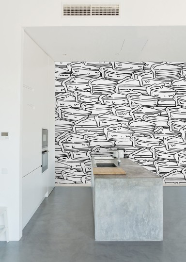 Wallpepper WA-02-A Cream - mural z motywem sernika