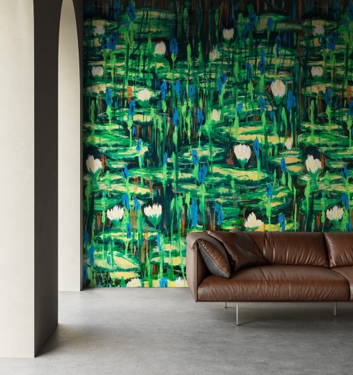 Wallpepper CH-01-A Capsule Cornelia Hagmann A Light Of The Night - mural z motywem lilii wodnych