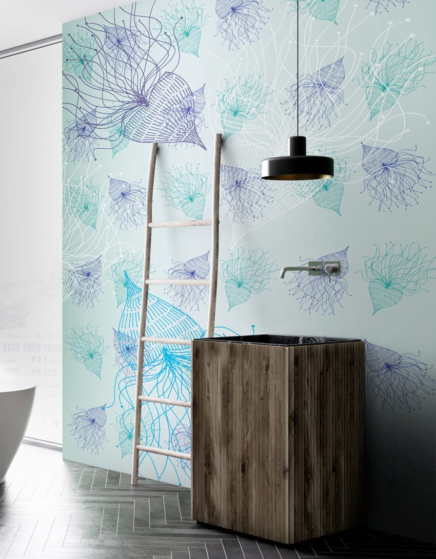 Wallpepper PPP-08-A Capsule Pier Paolo Pitacco Sweet Sea - mural z motywem meduz