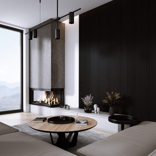 Lamele ścienne Lamelio Onda Czarny