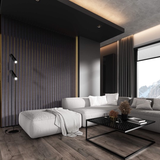 Lamele ścienne Lamelio Amber Antracytowy