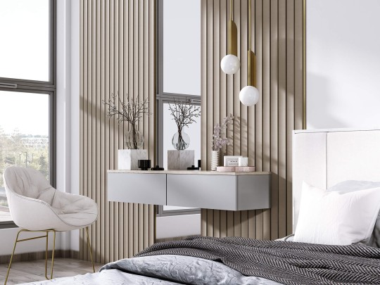 Lamele ścienne Lamelio Amber Beżowy