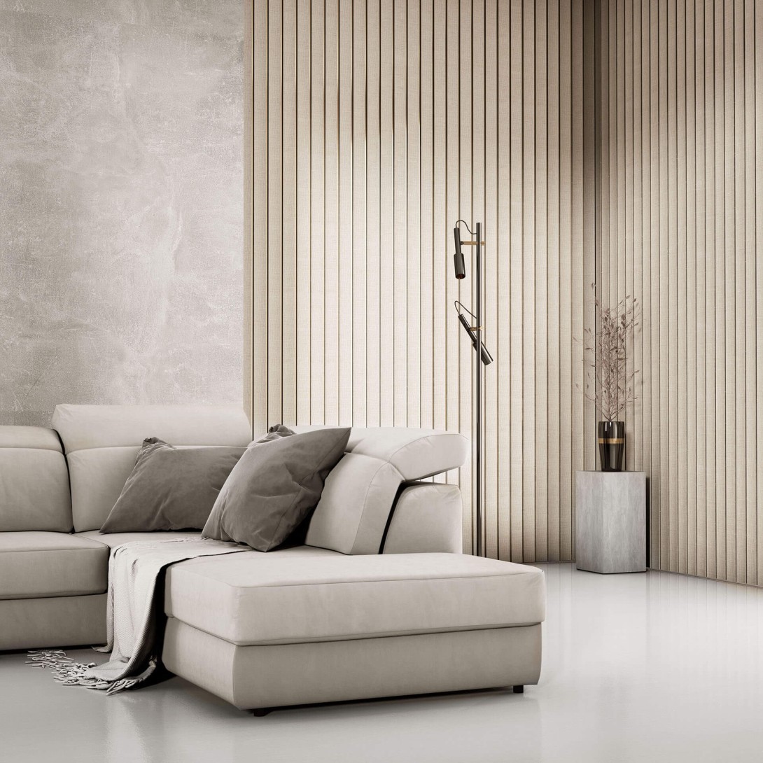 Lamele ścienne Lamelio Amber Beżowy