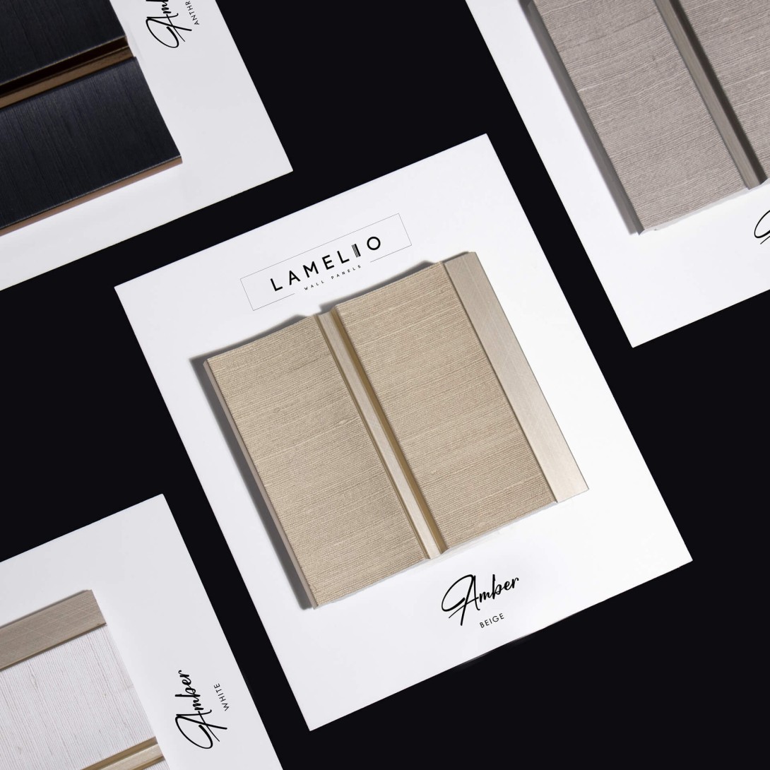 Lamele ścienne Lamelio Amber Beżowy