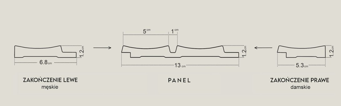 Lamele ścienne Lamelio Amber Beżowy