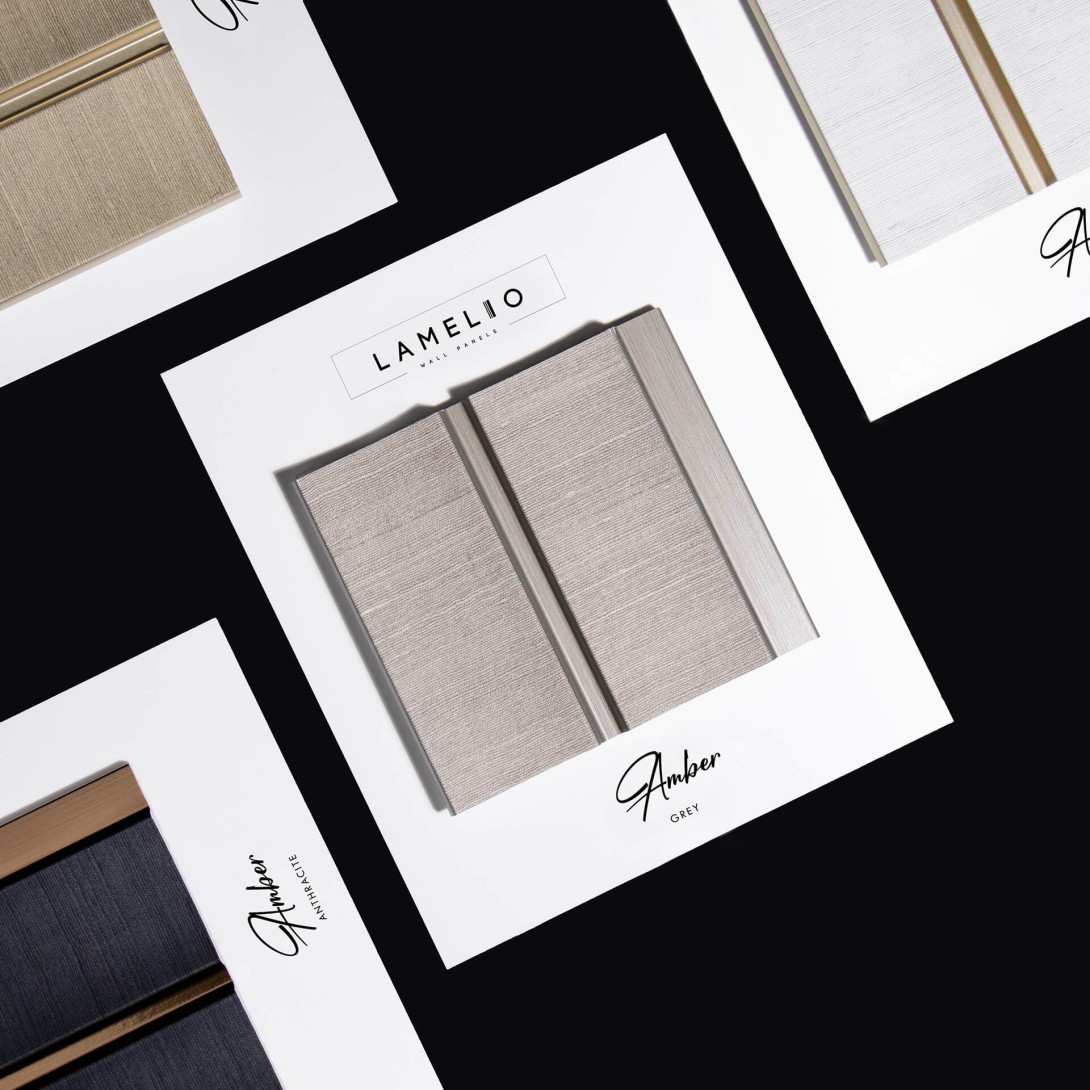 Lamele ścienne Lamelio Amber Szary