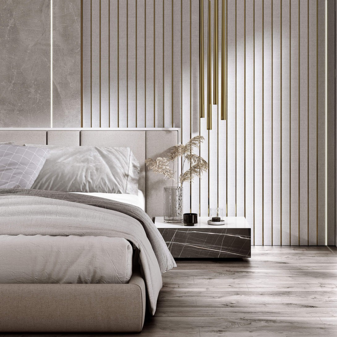 Lamele ścienne Lamelio Amber Biały