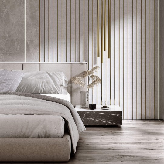 Lamele ścienne Lamelio Amber Biały