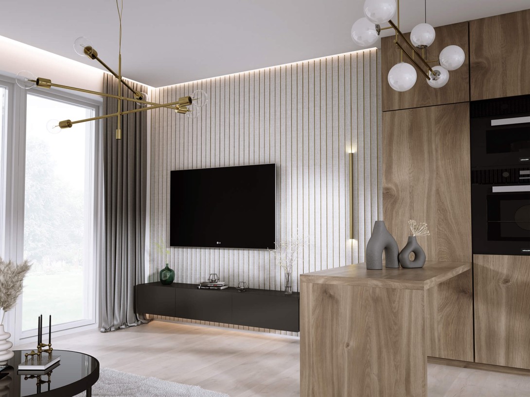 Lamele ścienne Lamelio Amber Biały