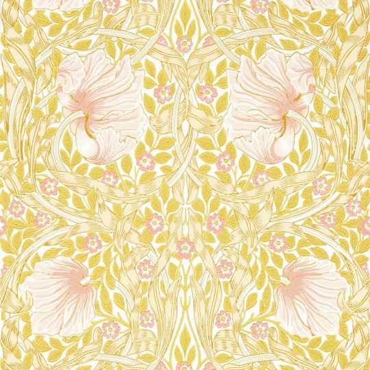 Morris & Co 217065 Simply Morris Pimpernel Sunflower/Pink  - tapeta w kwiaty polne