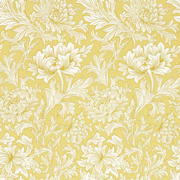 Morris & Co 217068 Simply Morris Chrysanthemum Toile Weld - tapeta w chryzantemy