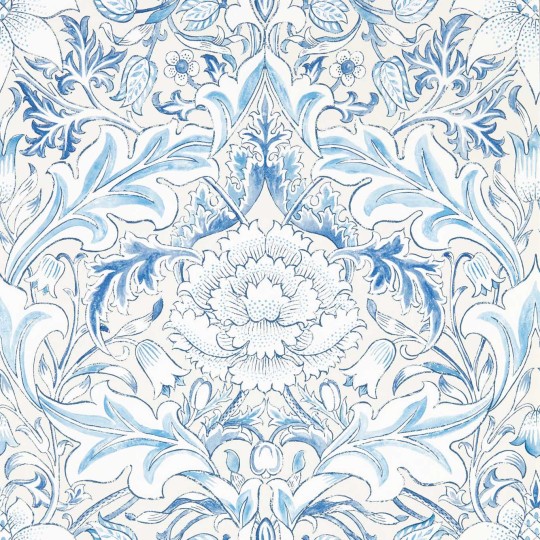 Morris & Co 217075 Simply Morris Simply Severn Woad - tapeta w ornament roślinny