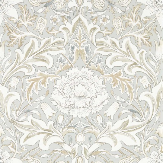 Morris & Co 217076 Simply Morris Simply Severn Dove - tapeta w ornament roślinny