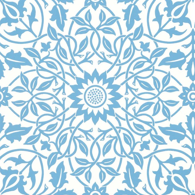 Morris & Co 217079 Simply Morris St James Ceiling China Blue - tapeta roślinna