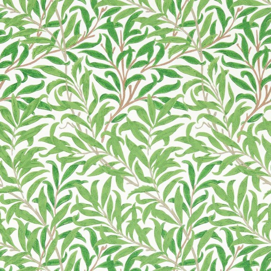 Morris & Co 217081 Simply Morris Willow Boughs Leaf Green - tapeta roślinna