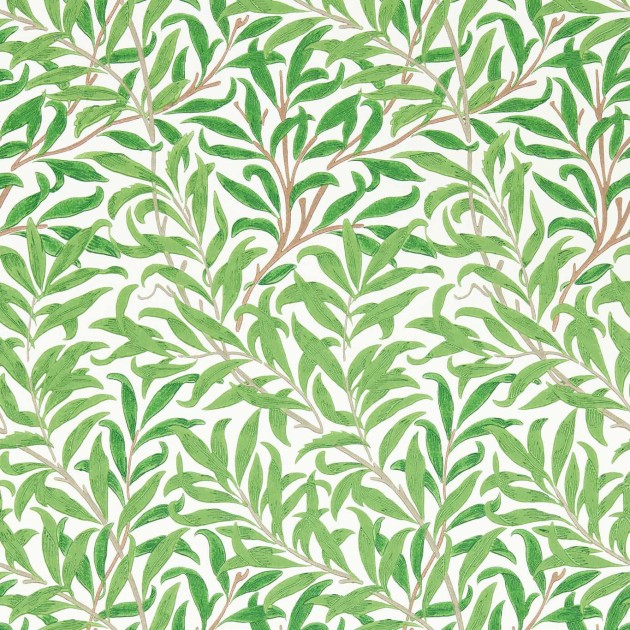 Morris & Co 217081 Simply Morris Willow Boughs Leaf Green - tapeta roślinna