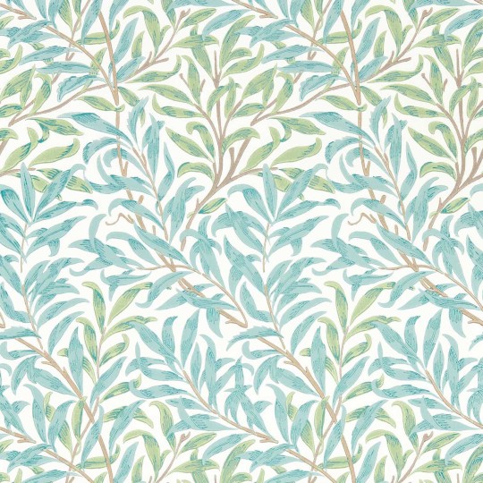 Morris & Co 217083 Simply Morris Willow Boughs Willow/Sea Glass - tapeta roślinna