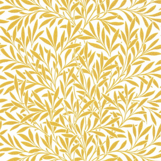 Morris & Co 216963 Queen Square Willow Yellow - tapeta z wierzbą