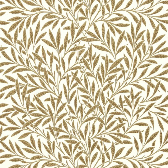 Morris & Co 216965 Queen Square Willow Cream/Brown - tapeta z wierzbą