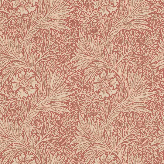 Morris & Co 216844 Compilation Marigold Brick/Manilla - tapeta z aksamitką
