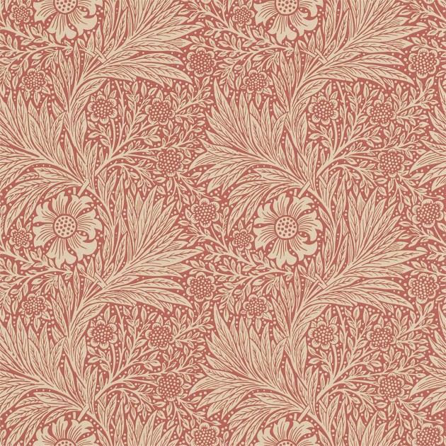 Morris & Co 216844 Compilation Marigold Brick/Manilla - tapeta z aksamitką