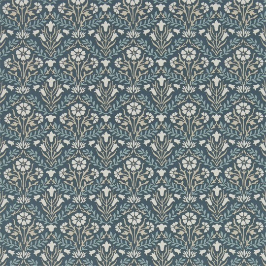 Morris & Co 216806 Compilation Morris Bellflowers Indigo/Linen - tapeta w kwiaty