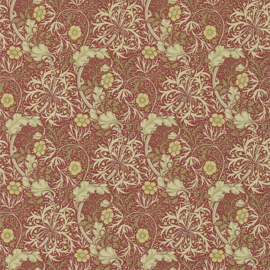 Morris & Co 216846 Compilation Seaweed Red/Gold - tapeta roślinna