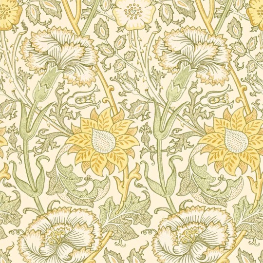 Morris & Co 216836 Compilation Pink & Rose Cowslip/Fennel - tapeta w róże i goździki