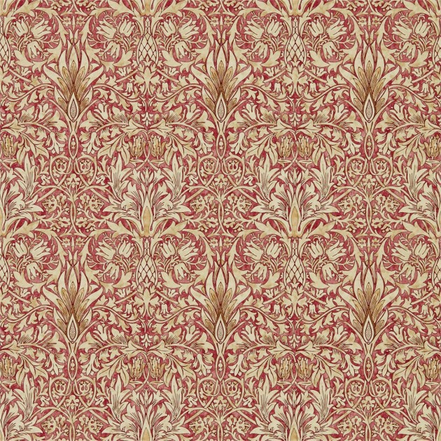 Morris & Co 216847 Compilation Snakeshead Madder/Gold - tapeta roślinna