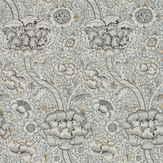 Morris & Co 216826 Compilation Wandle Grey/Stone - tapeta z kwiatami