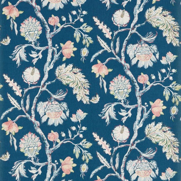 Zoffany 312986 Kensington Walk Copes Trail Como Blue - tapeta w kwiaty