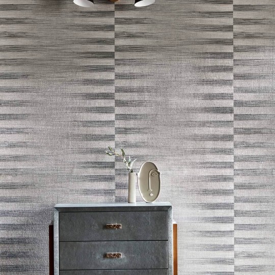 Zoffany 313006 Kensington Walk Kensington Grasscloth Duck Egg - tapeta w pasy