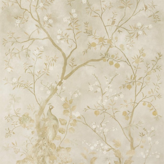 Zoffany 312661 Kensington Walk Rotherby Old Gold - tapeta roślinna