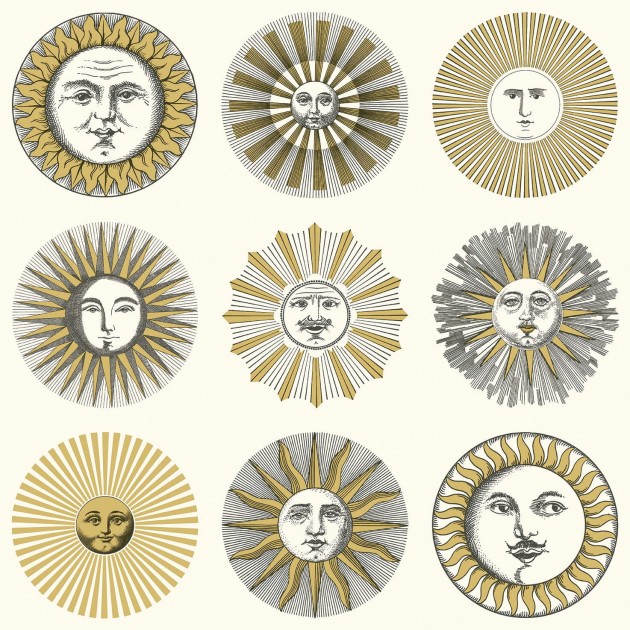 Cole & Son 123/1002 Fornasetti Senza Tempo II Soli - tapeta w słoneczne twarze